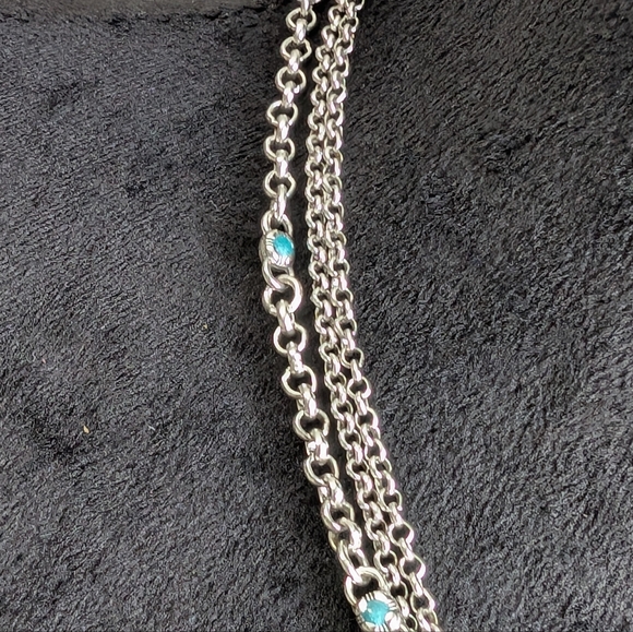 Brighton "Carnival" Blue Turquoise Enamel Necklace, Earrings, Bracelet Set W/Tin - Picture 5 of 15